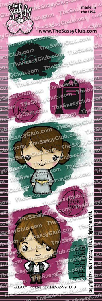 Galaxy Friends-The Sassy Club-clear stamps star wars,han solo stamp,pop,pricess leia stamp,r2d2 stamp,spo-disabled,star wars stamp,star wars stamp set,star wars stamps