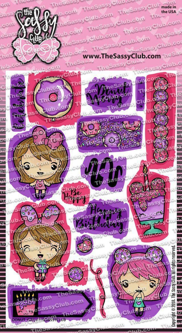 Donut Girl The Sassy Club Clear Stamps