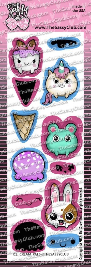 Ice cream pals (Retiring)-The Sassy Club-clear stamps,ice cream,ice cream pals,june,June Bundle,june stamps,Planner Accessories,planner stamps,spo-disabled