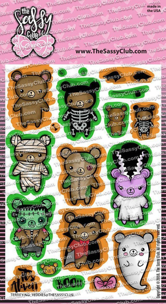 Terrifying Teddies-The Sassy Club-clear stamp sets,clear stamps,cute stamps for scrapbooking,dracula stamp set,halloween stamp,halloween stamp set planner,holidays stamp set,kawaii planner stamp,kawaii planner stamps,Midori Stamps,planner stamps,spo-disabled,stamp sets,stamps,stamps for planners,stamps for planning,teddy bear stamp,teddy bear stamp set,teddy bear stamp set planner,Travelers Notebook Stamps