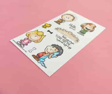 PuppiesNFriends (4x7) The Sassy Club Planner Stamps