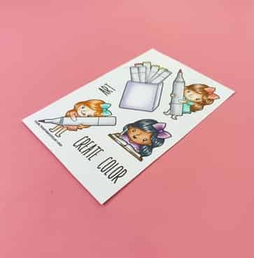 Color This. The Sassy Club Clear Stamps